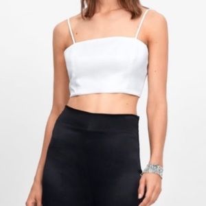 ISO white Zara crop top